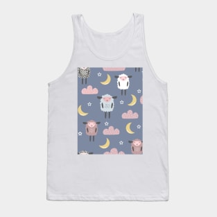 Sweet sleeping sheep pattern Tank Top